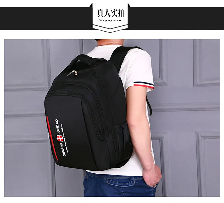 Men Trolley Backpack Shoulders Travel Bag with Wheels 24 Inch Students Rolling Luggage Business Trolley Large Capacity Suitcases