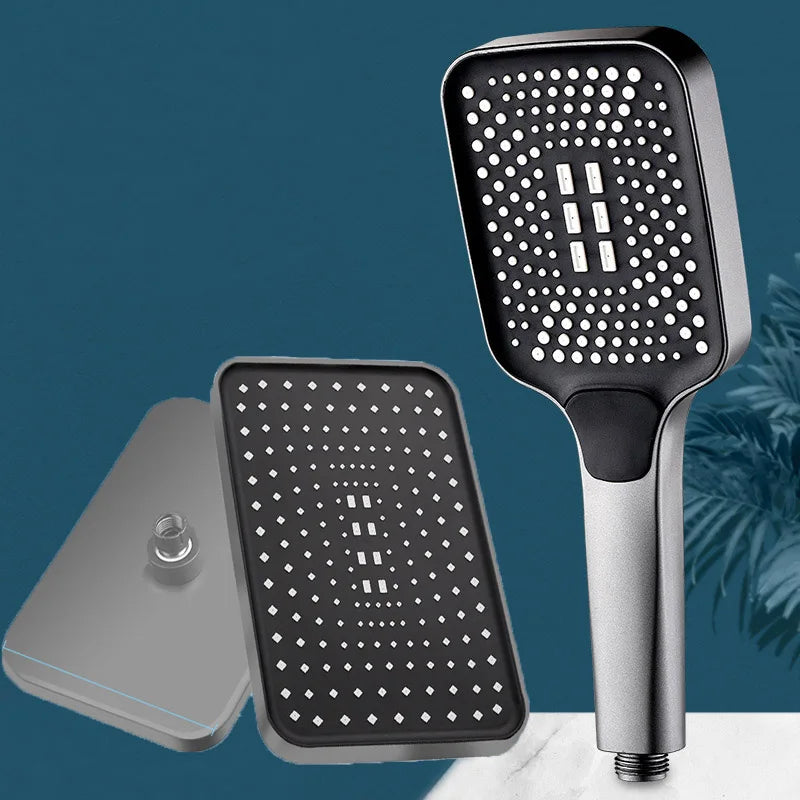 Shower Combo12 inch Large Panel Rain Shower Head/Handheld Shower Combination Bathroom Handheld Three-mode Booster Set