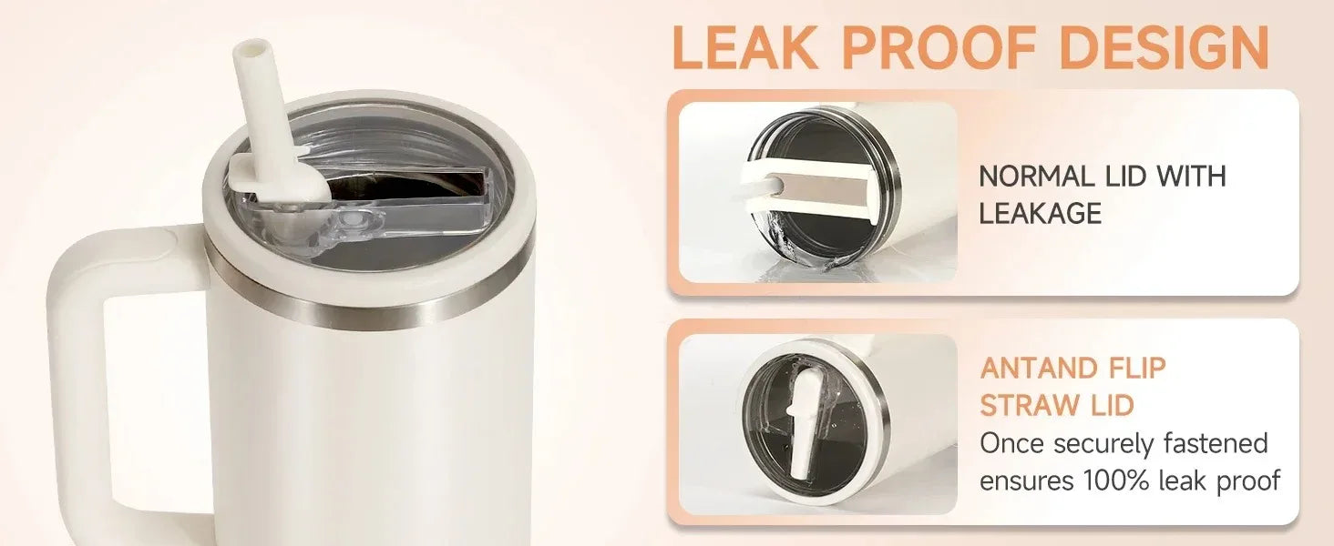 40oz Flip Straw Leak Proof Lid for Stanley Cup Spill-proof Cover Tumbler Lid Replacement for Stanley Cup Accessories Straw Cover