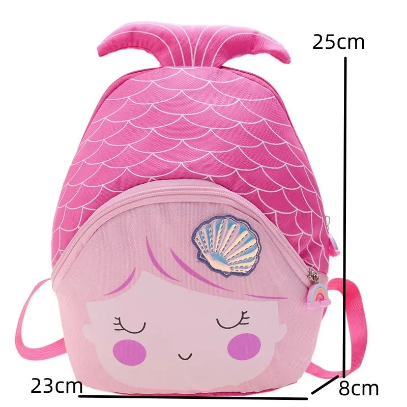 Kindergarten Sequin Princess Toddler Backpack Cartoon Fishtail Backpacks for Kids Cute Mermaid Children'S School Bag Purse Girls