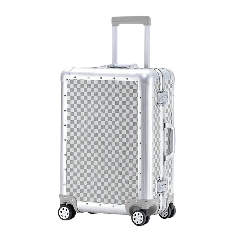 20"24"26 inch Travel Suitcase Trolley Case with wheels All Aluminum Magnesium Alloy Boarding Box Carry on Luggage Boarding Box