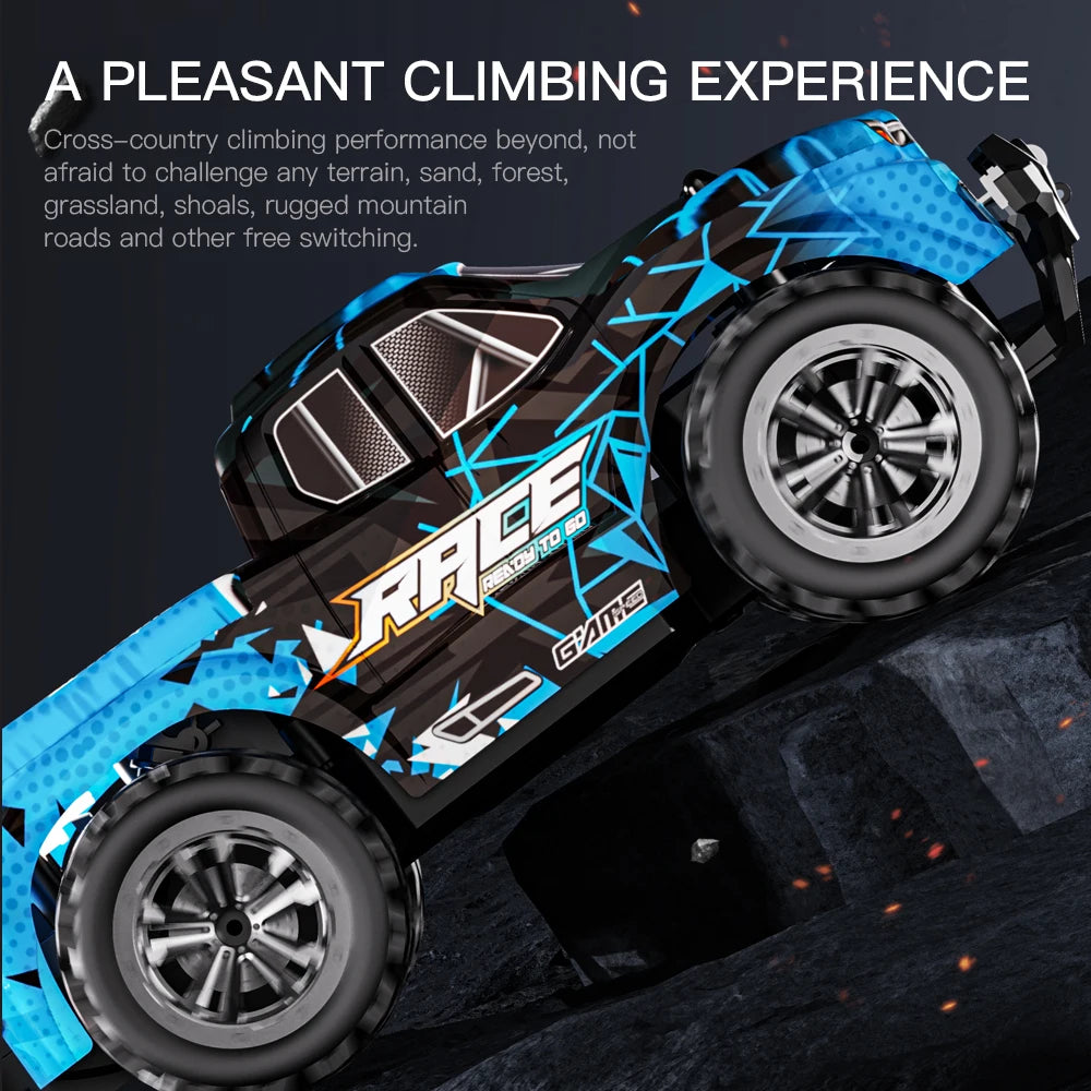 ZWN 1:16/1:20 2.4G Model RC Car With LED Light 2WD Off-road Remote Control Climbing Vehicle Outdoor Cars Toy Gifts for Kids