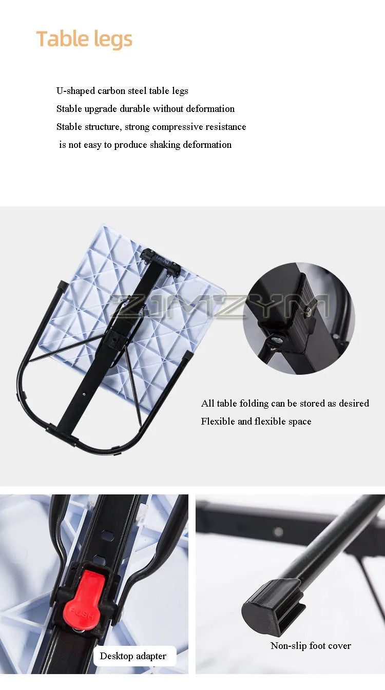 Folding Laptop Table Portable Vertical Computer Desk With Adjustable Height Tilt Angle Liftable Mobile Office Table Bedside Sofa