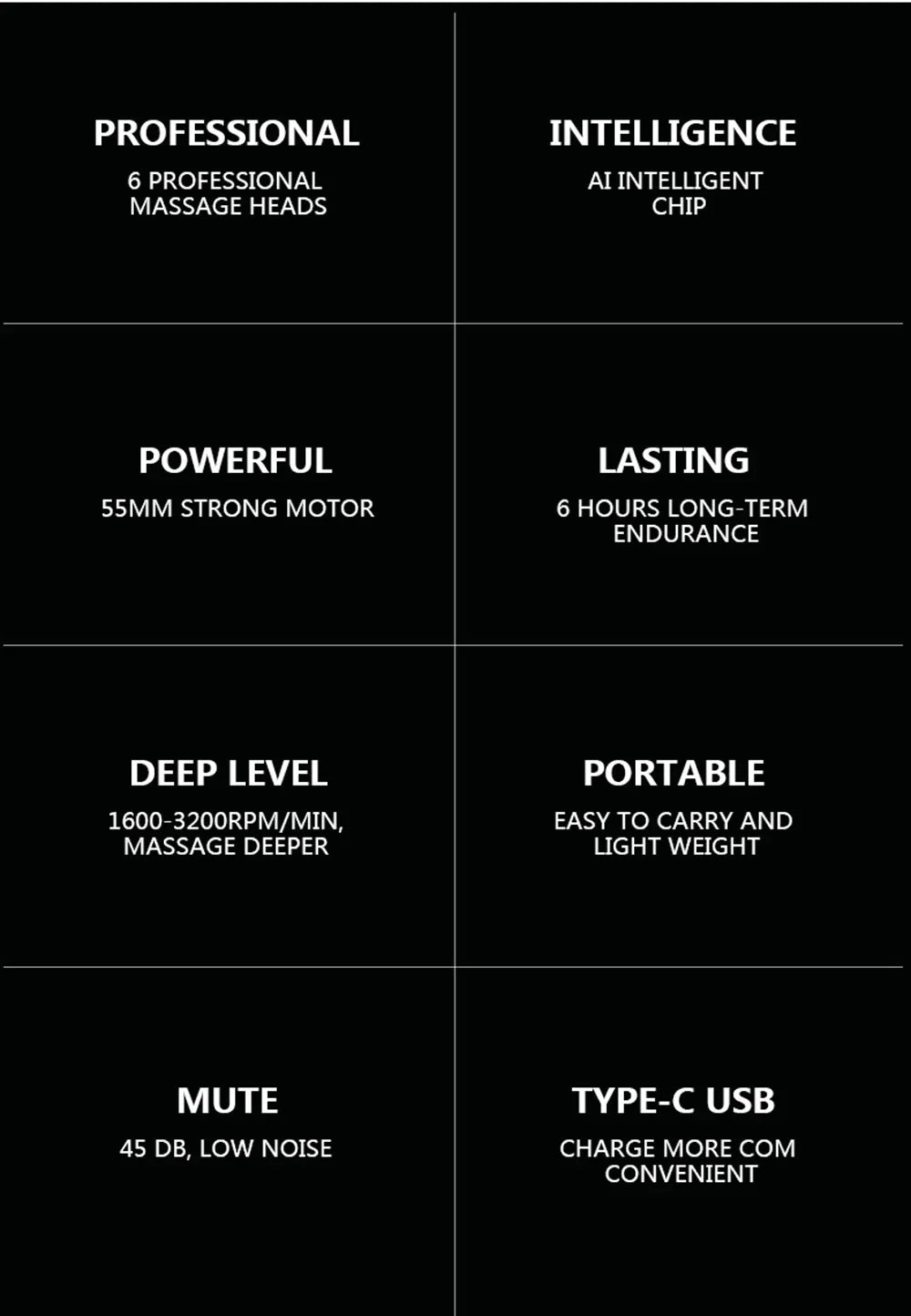 Deep Tissue Muscle Relaxation Massage Gun Fitness Fascial Massage Gun Electric Percussion Pistol Massager Body Neck Back