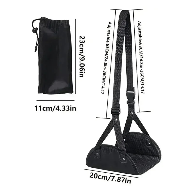 Airplane Footrest Hammock Flight Car Travel Seat Foot Rest Pad Adjustable Train Portable Sleeping Pillows Accessories