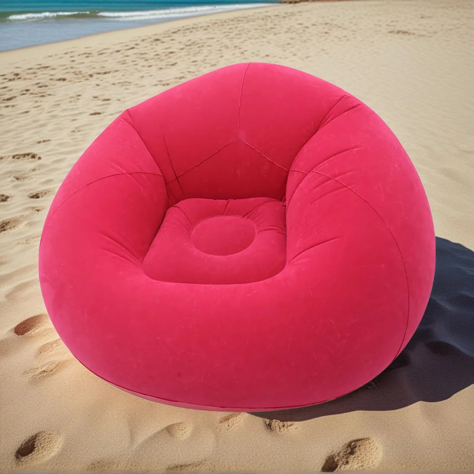 Inflatable Lazy Sofa Folding Portable Pvc Inflatable Air Chair for Living Room Outdoor Camping Convenient Beach Lounge Chair