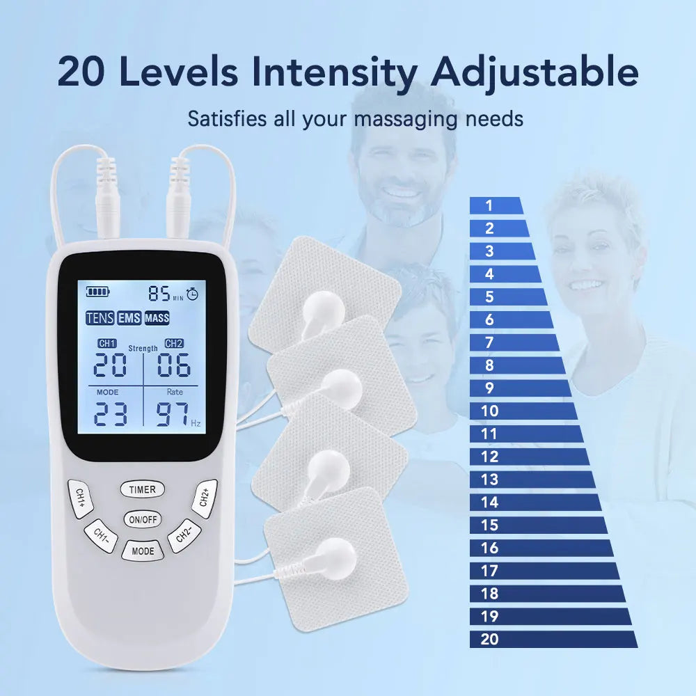 New Upgrade 36 Modes Tens Muscle Stimulator EMS Full Body Massaging Patches Back Waist Knee Digital Tool Muscle Relax Massager