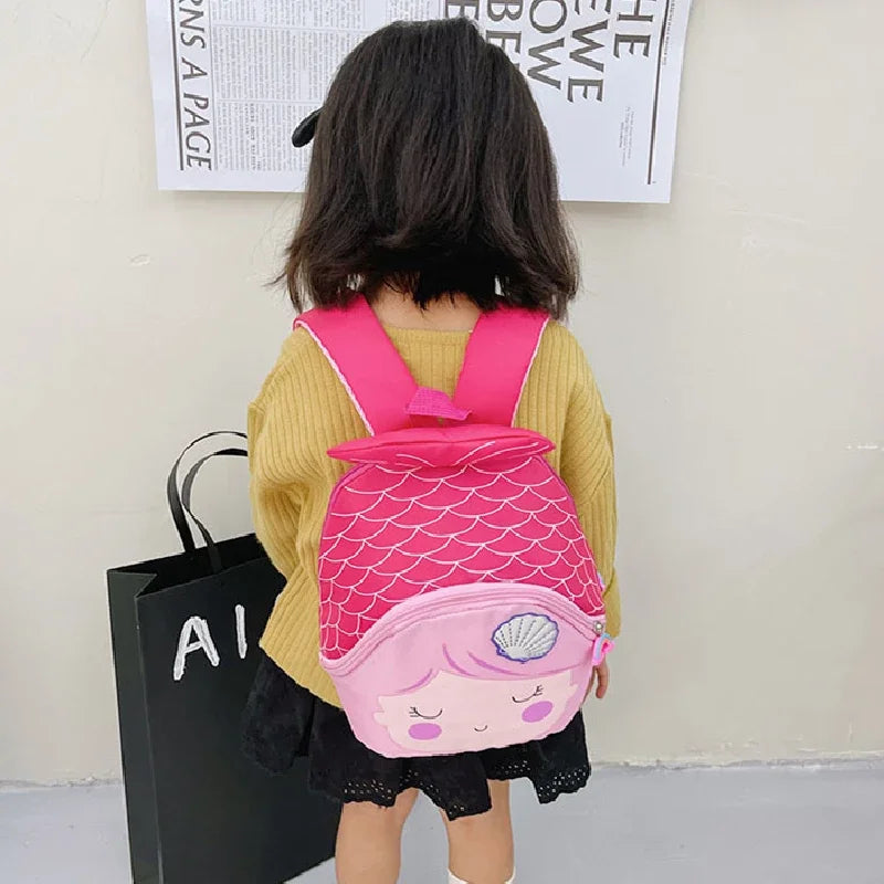 Kindergarten Sequin Princess Toddler Backpack Cartoon Fishtail Backpacks for Kids Cute Mermaid Children'S School Bag Purse Girls