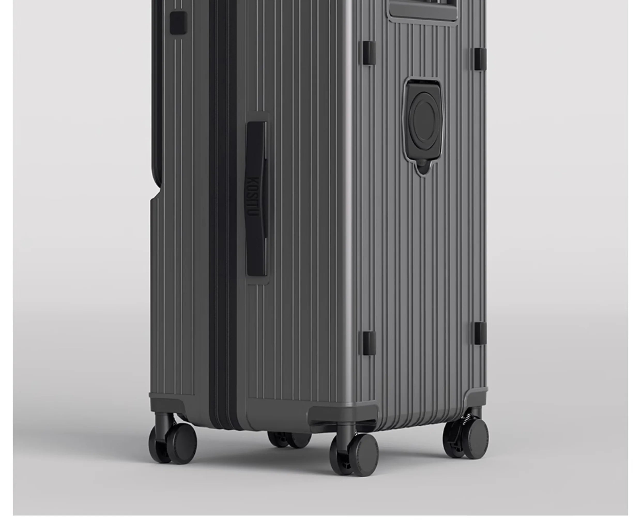KLQDZMS Cabin Suitcase 20"22"24"26"28"30 Inch Large Capacity Trolley Case USB Charging Boarding Box Front Opening Luggage