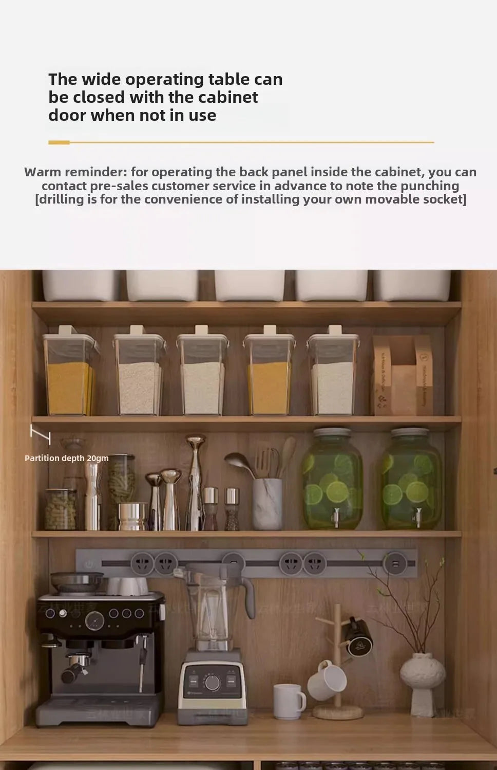 Snack Storage Cabinet Wine Cooler Sideboard Dining Cabinet Against The Wall All-in-one Pantry Cabinet Living Room Custom Size