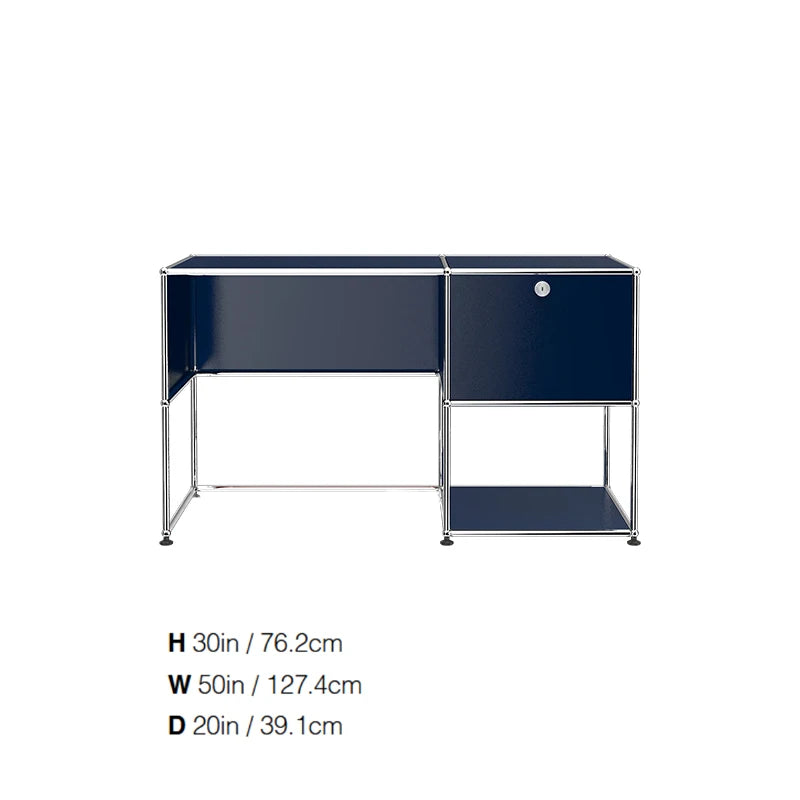 Modern Modular Metal Desk with Storage Cabinet Standing Desk Office Desk Computer Table Room Desks