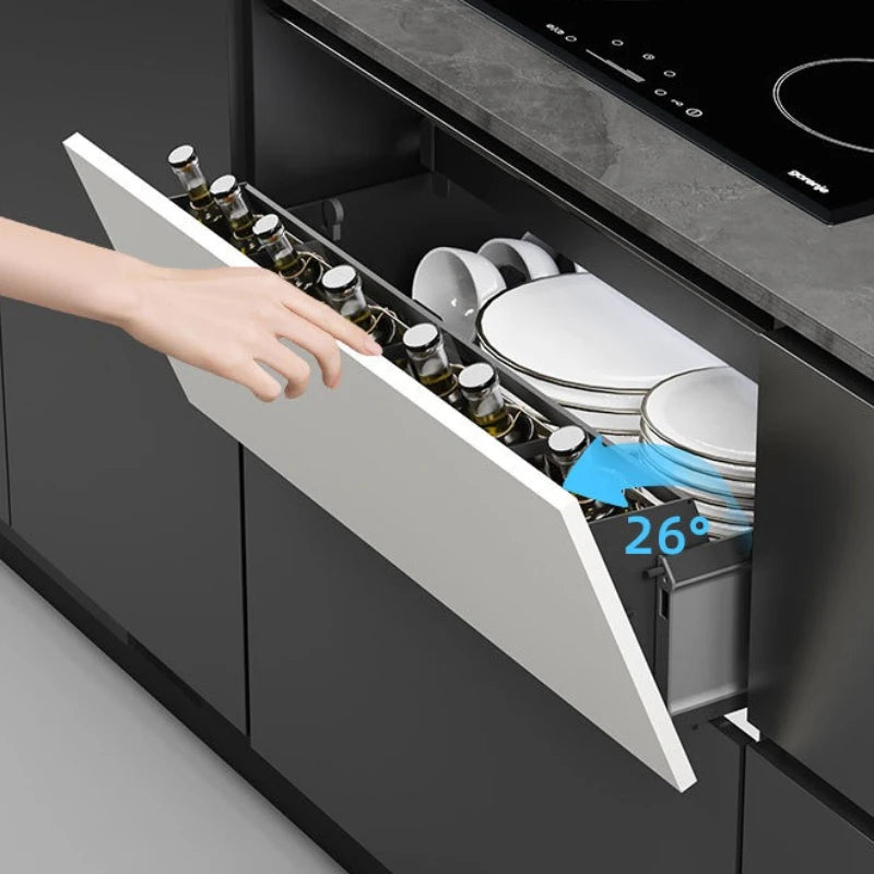 Metal Kitchen Cabinet Storage Narrow Organizer Drawer Small Spaces Extendable Cabinets Household with Sliding Track Furniture