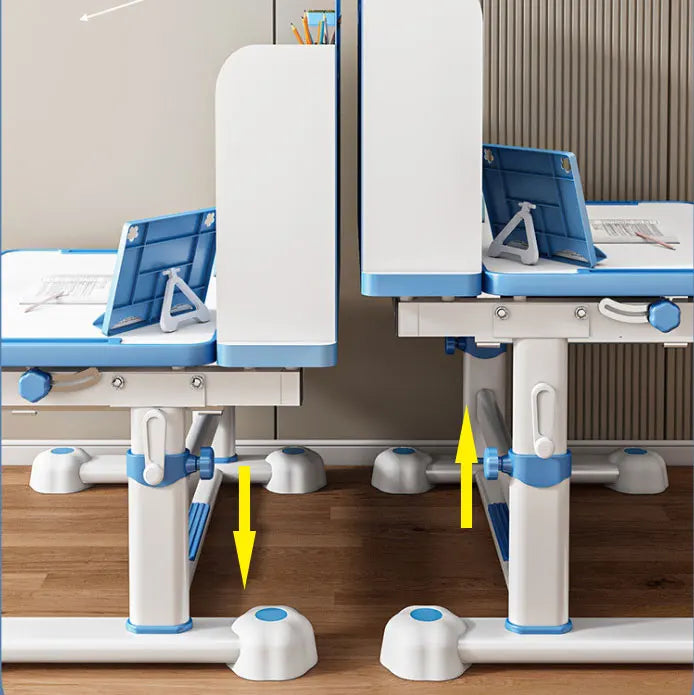 Household Student Desk and Chair Set Height Adjustable, Ergonomic Children School Writing Study Table