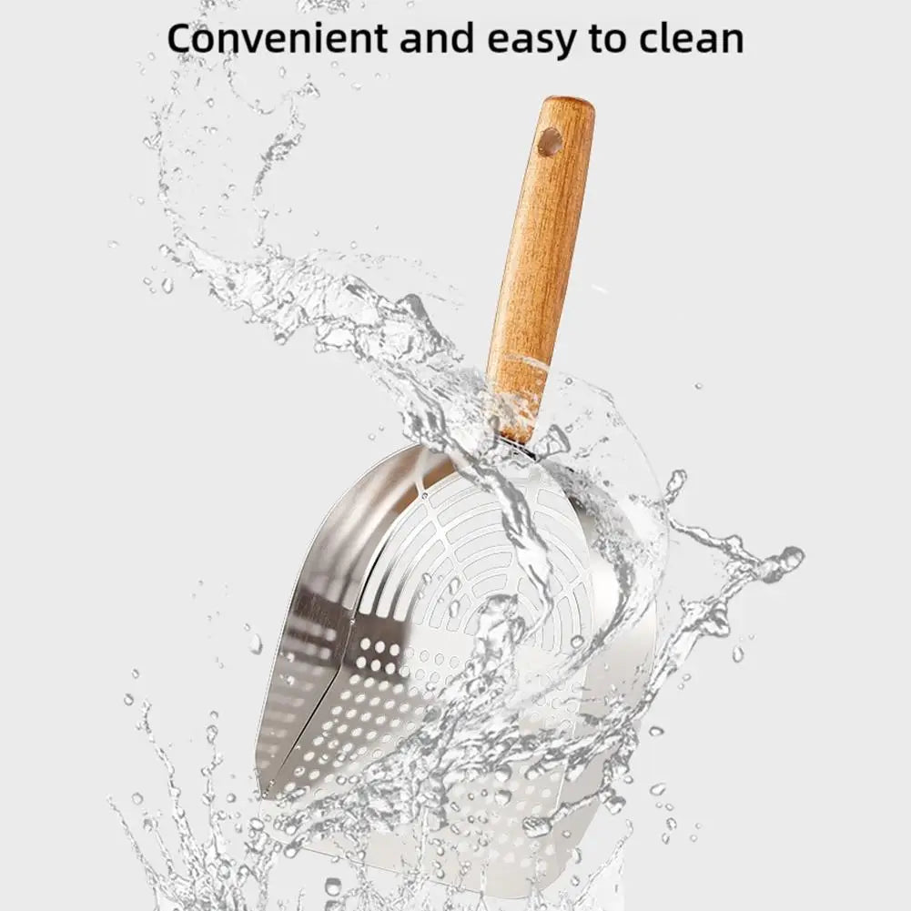 Steel Cat Litter Scoop Long Handle Pet Waste Shovel Cleaning Tool For Tofu Sand Litter Box Cats Supplies