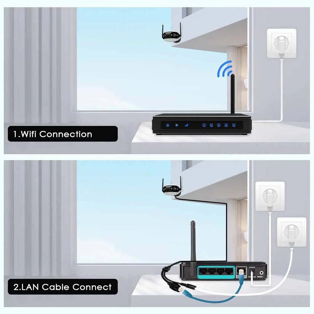 BESDER 8MP Wifi Camera 4K 180 Panoramic Outdoor Camera 2 Way Audio Wireless CCTV IP Camera IR Version Home Surveillance Camera