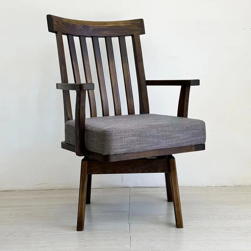 Wood Japanese Swivel Chair Black Walnut Nordic Design Accent Office Chair Desk Relaxing Computer Fotel Gamingowy Home Office