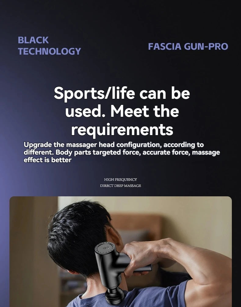 2025 New Mini Double Headed Fascia Gun Portable Fitness Muscle Electric Massage Gun Relaxing Cervical Fascia Gun