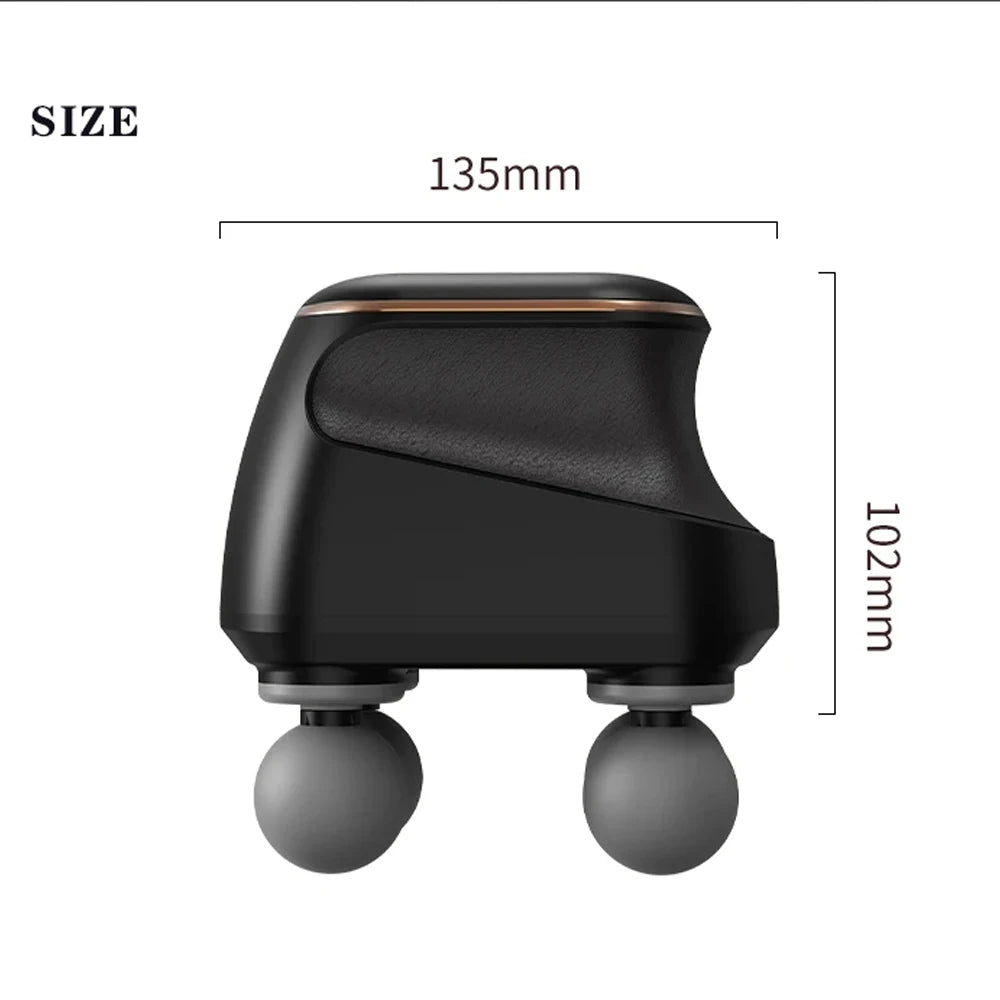 Portable Fascia Gun Muscle Massager Gun Four-head High Frequency Neck Shoulder Waist Massage Machine Professional Fascia Massage