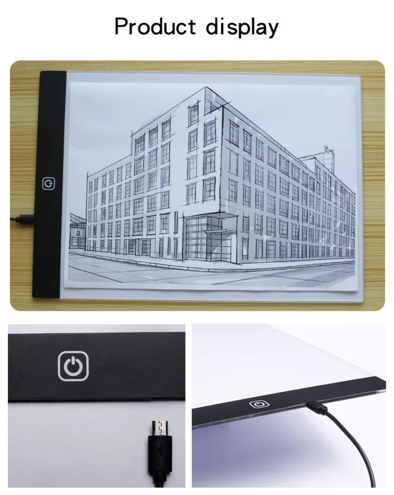 A5 Led Drawing Copy Pad 3 Level Dimmable Board Table Animation Painting Educational Toys Adjustable Light Notepad For Children