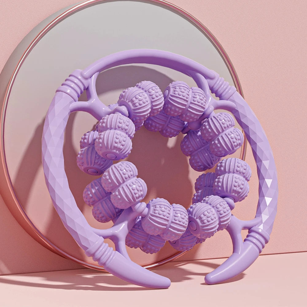 1pcs  32-Wheel Cellulite Manual Roller Leg Massage Relax Muscle Clamps Circular Leg Massage Tool