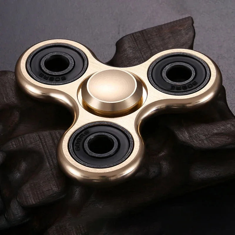 Aluminum Alloy Plating Fidget Spinner Metal Alloy R188 Mute Bearing Drawing Process Hand Spinner Stress Relief Adult Kids Toys
