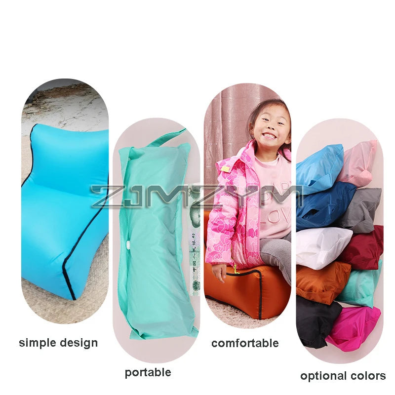 Small Portable Inflatable Chair Outdoor Camping Stool Beach Pool Floats Lounger Sofa Furniture