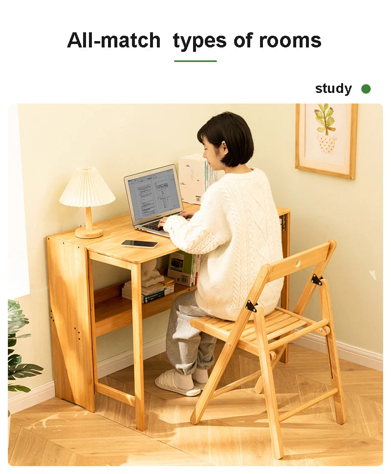 Folding Desk Computer Table Desk Student Household Small Desktop  Bedroom Bedside Writing Workbench