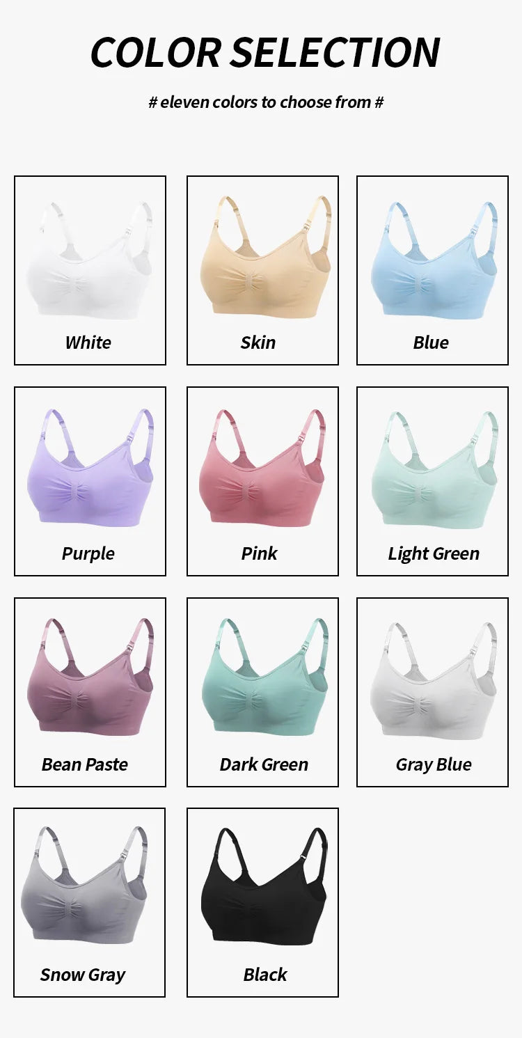 High Quality Maternity Nursing Bras Cotton Breastfeeding Pregnant Underwear Seamless Large Size Breathable Bra Push Up