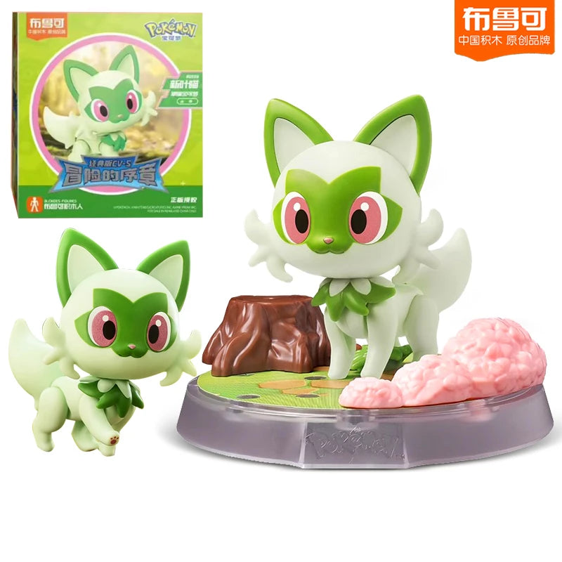 Original Blokees Pokemon Pikachu Eevee Charmander Charizard Greninja Meowscarada Ceruledge Cartoon Characters Building Block Toy