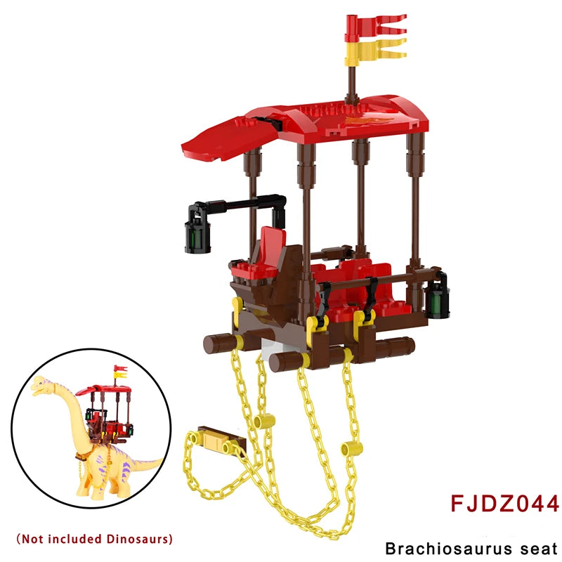 5 Colors Jurassic Brachiosaurus Discovery Building Blocks DIY Dinosaurs Bricks Set Educational Toys For Children Christmas Gifts