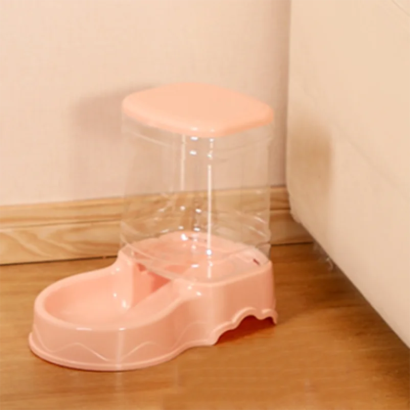 Pet automatic feeder cat drinking water bowl cat bowl dog bowl 3.8L large capacity combination grain storage barrel pet supplies