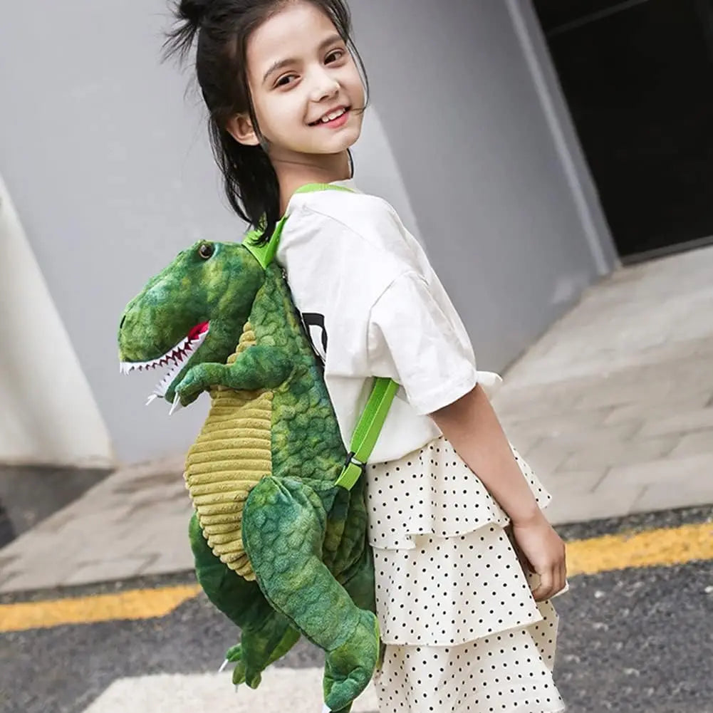 Plush T-Rex Backpack for Kids Dinosaur Bag for Kids with Adjustable Straps Dinosaur Costume Accessories for Boys and Girls