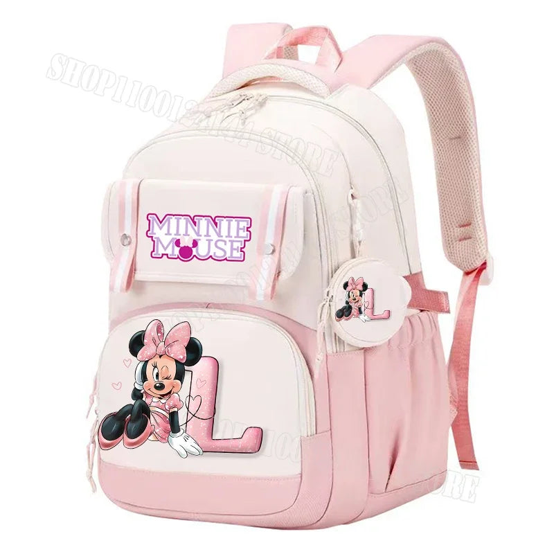 Minnie Mouse Disney Backpacks Mochilas Aestethic Backpacks for Teenager Canvas Laptop Backpack School Student Kawaii Bag Gift