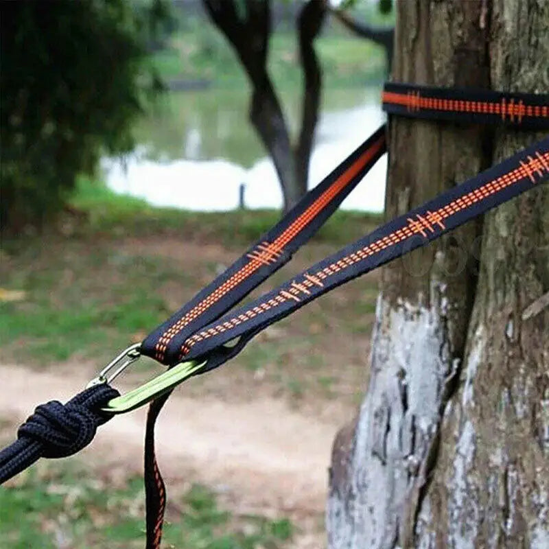 2pcs Hammock Straps, Special Reinforced Polyester Straps, 5 Ring High Load-Bearing Barbed Hammock Straps Outdoor Camping Picnic