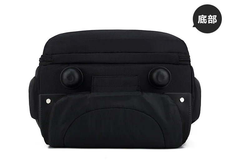 Men Trolley Backpack Shoulders Travel Bag with Wheels 24 Inch Students Rolling Luggage Business Trolley Large Capacity Suitcases