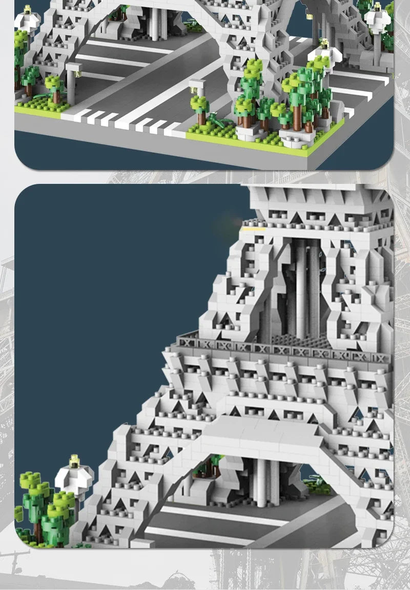 Eiffel Paris Tower Building Block Series Boys and Girls Children's Micro Particle Building Block Assembly Puzzle Toys