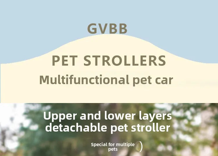 New Multi-layer Pet Strollers Universal for Cats and Dogs Detachable and Detachable Trolley for Pets in Large Space Pet Products