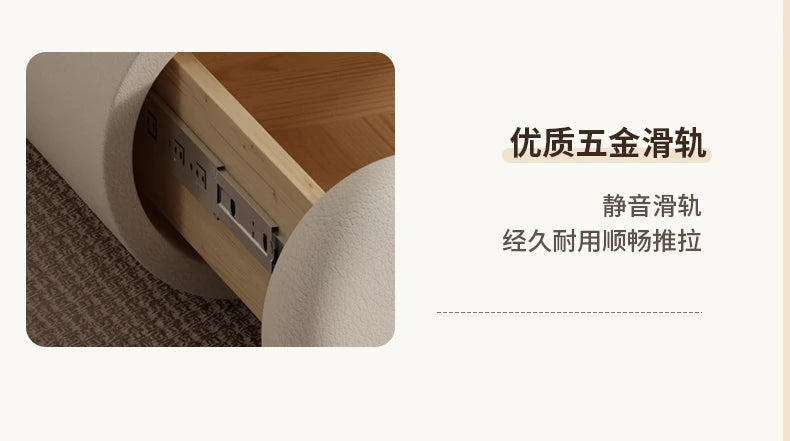 Cream Style Elegant Nightstands Space Saving Glamour Luxury Bedside Tables Trendy Creative Table De Chevet Bedroom Furniture