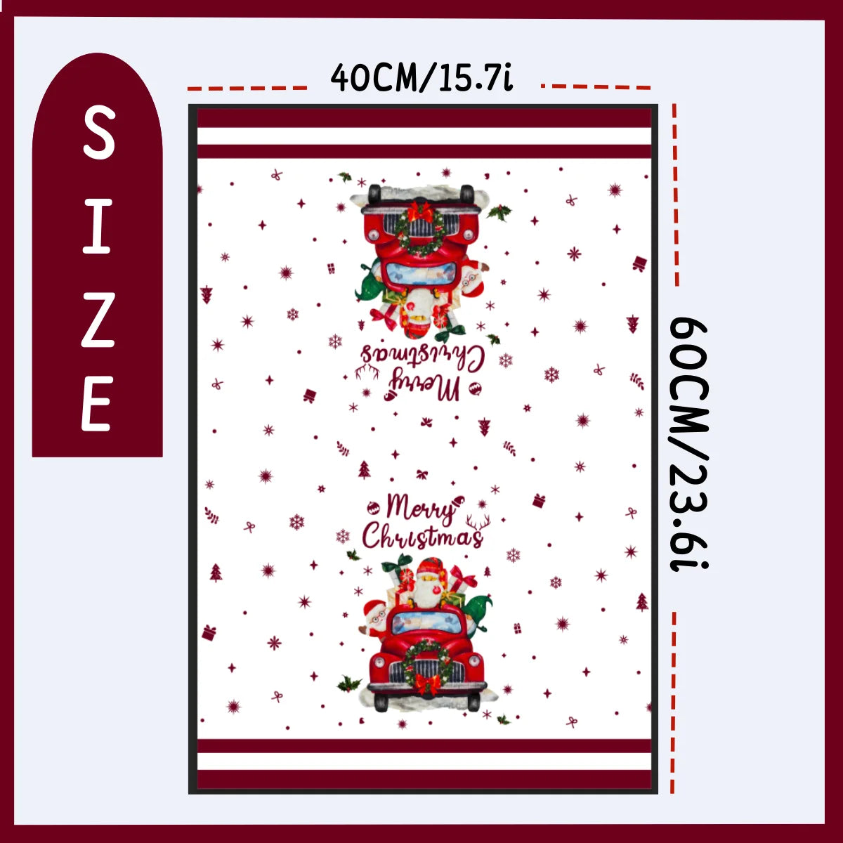 5Pcs Christmas Kitchen Towels and Dishcloth Absorbent Santa Snowman Truck Hand Dish Tea Towel Winter Holiday Decoration for Xmas