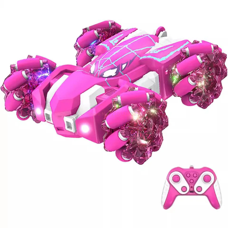 Hot selling Transparent amphibious vehicle waterproof stunt gesture rolling four-wheel drive remote control car children's toy