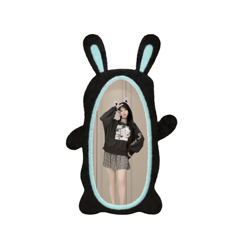 Aesthetic Light Mirror Long LED Girls Standing Smart Makeup Full Body Vanity Mirror Cute Standing Espelhos Home Decorations