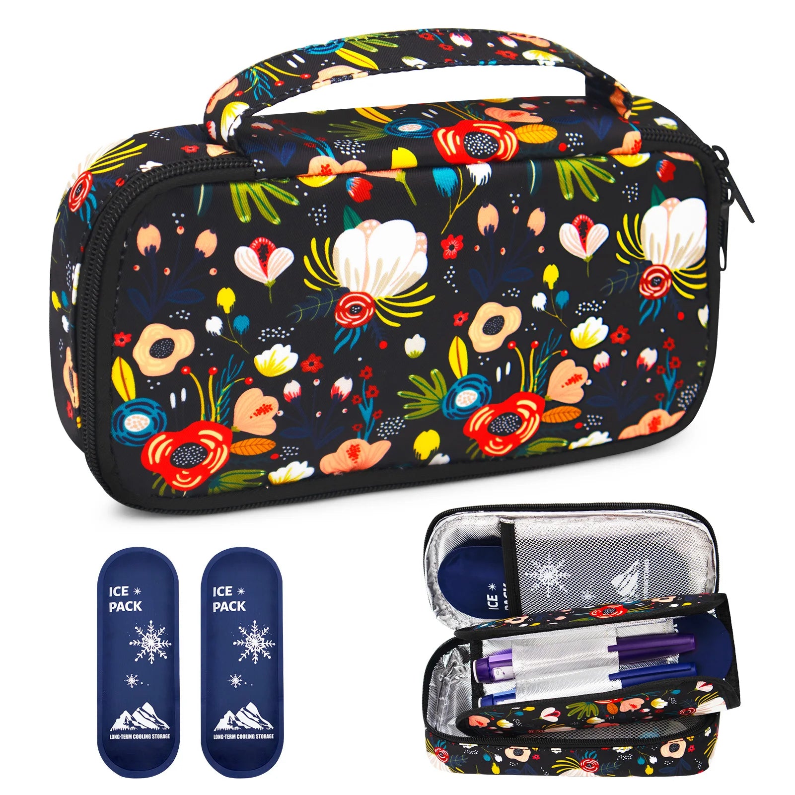 Large Portable Insulin Cooler Travel Bag - Lightweight, Durable Design for Outdoor Camping and Travel