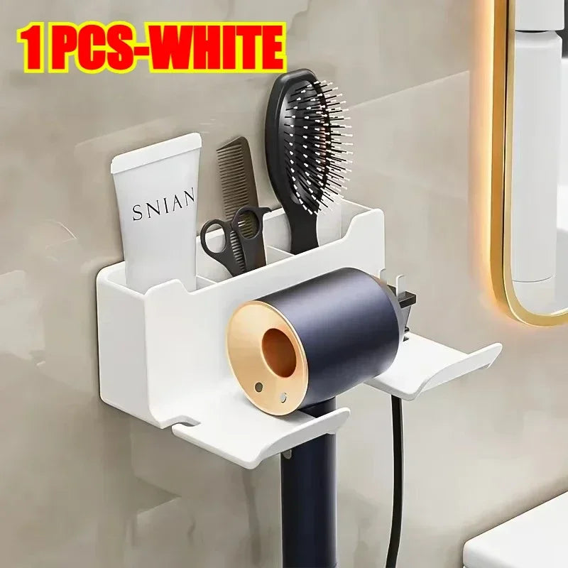 Hair Dryer Holder Wall Dryer Cradle Straightener Stand Hairdryer Organizer Box Toilet Blower Holder Shelf Bathroom Accessories