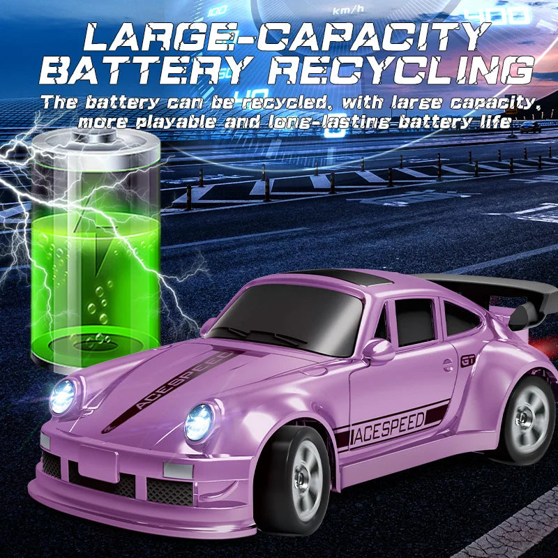 1/64 RC Car Four-Wheel Drive Remote Control Desktop Stunt Car Full Proportions Mini Racing Drift Car Toy Model Boy Gift