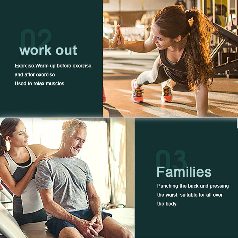 32 Speed LCD Body Massge Gun Vibration Neck Massager Portable Fitness Device For Body Neck Arm