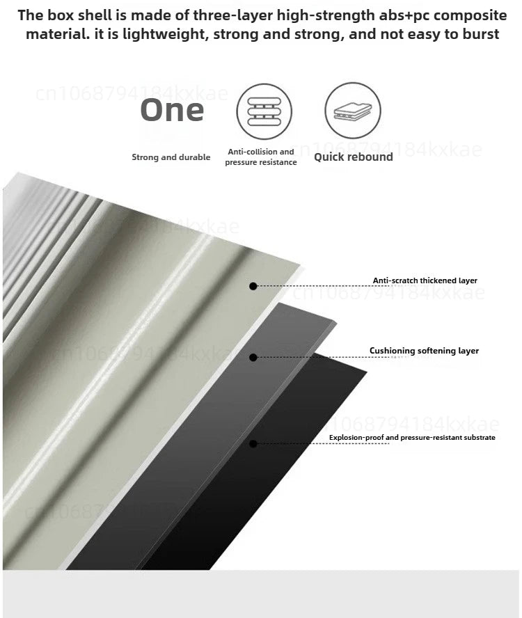 Aluminium Frame Rolling Luggage with Cup Holder Mobile Phone Holder Front Opening Suitcase Large capacity Travel Suitcase