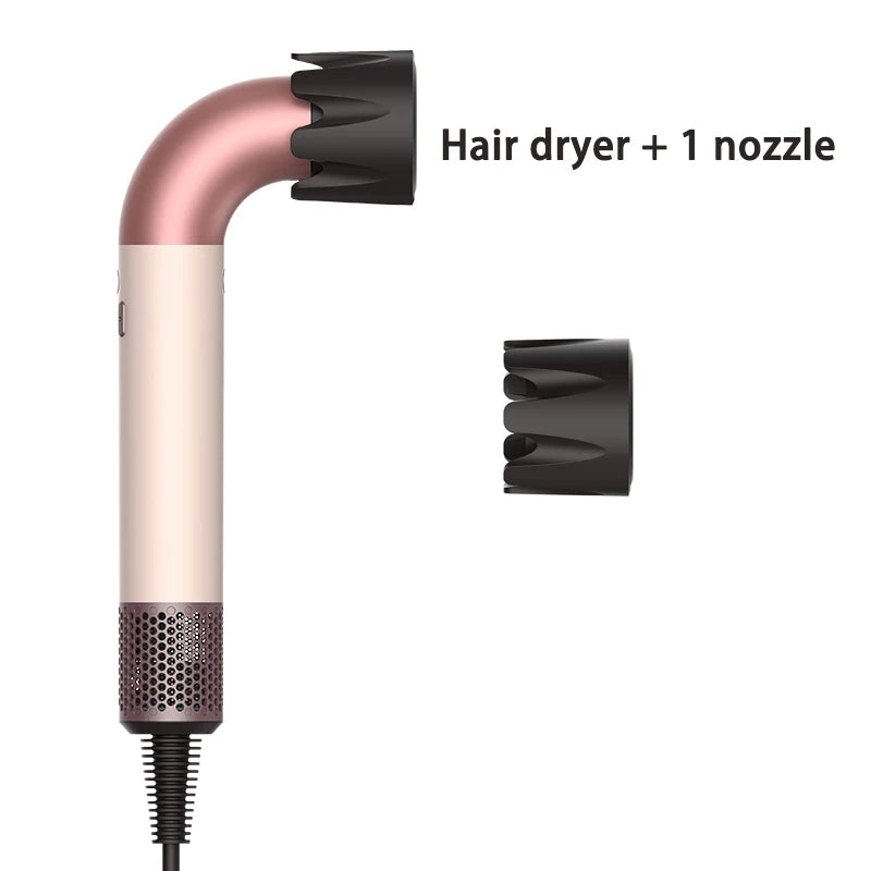 Hair dryer, 1400W high power, quick drying, lightweight body, low noise, comes with multiple types of air nozzles.