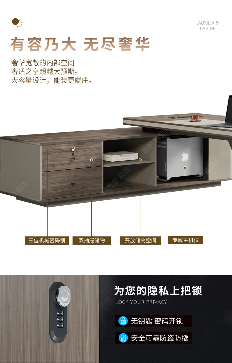 Organizer Designer Office Tablet Asthetic Monitor Executive Office Desk Study Gaming Escritorios De Computadora Furniture