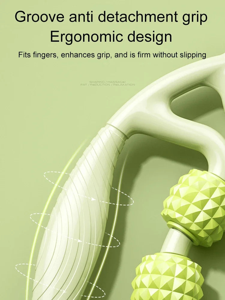 Leg Slimming and Muscle Relaxation Circular Roller with 12 Wheels, Thigh Slimming Massage Tool, Leg Clamp for Slimming