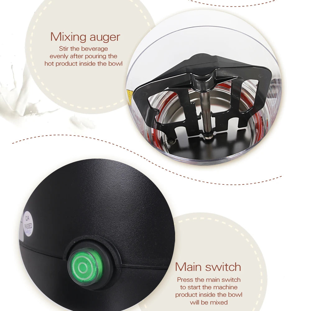 GZKITCHEN Black Chocofairy Hot Chocolate Dispenser Water Bath System 5L Hot Beverage Coffee Milktea Dispenser